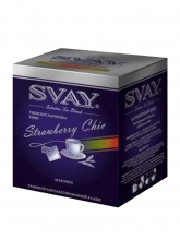 Чай цветочный каркаде Svay Strawberru Chic (Клубничный шик),  упаковка 20 саше по 2 г